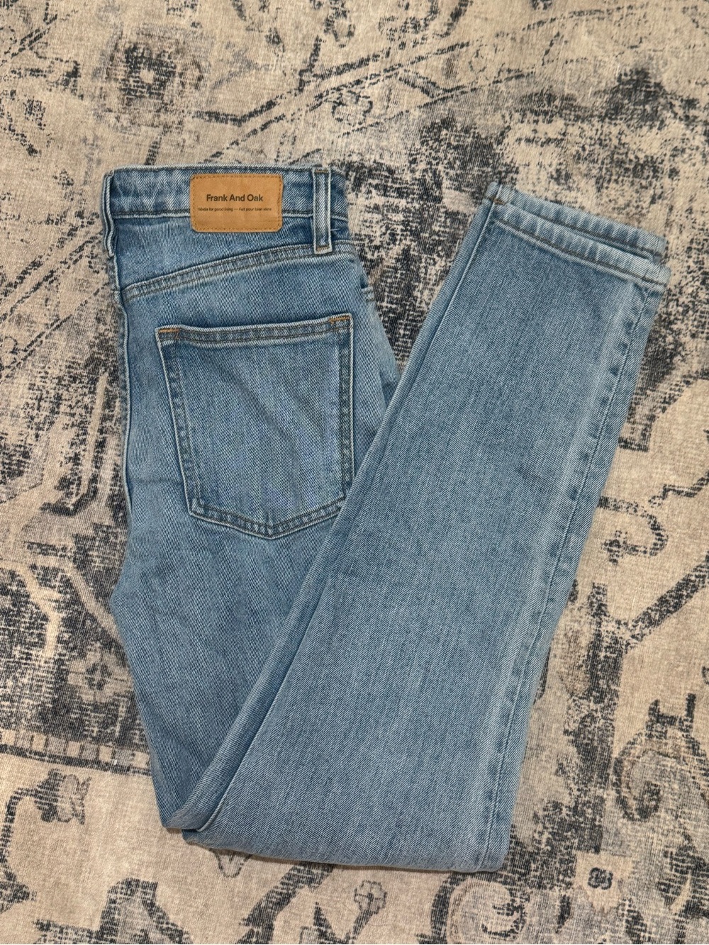 Frank & Oak Light Blue Straight Leg Jeans